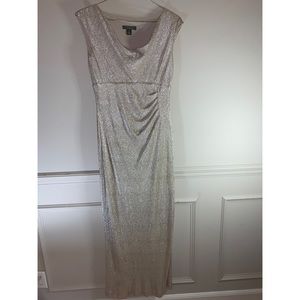 Ralph Lauren gold shimmer formal prom dress